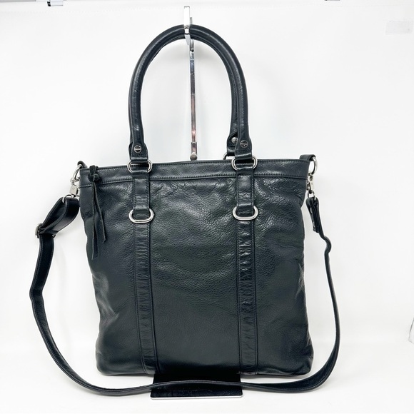 Jackie Easlick Leather Crossbody Satchel - Picture 1 of 7